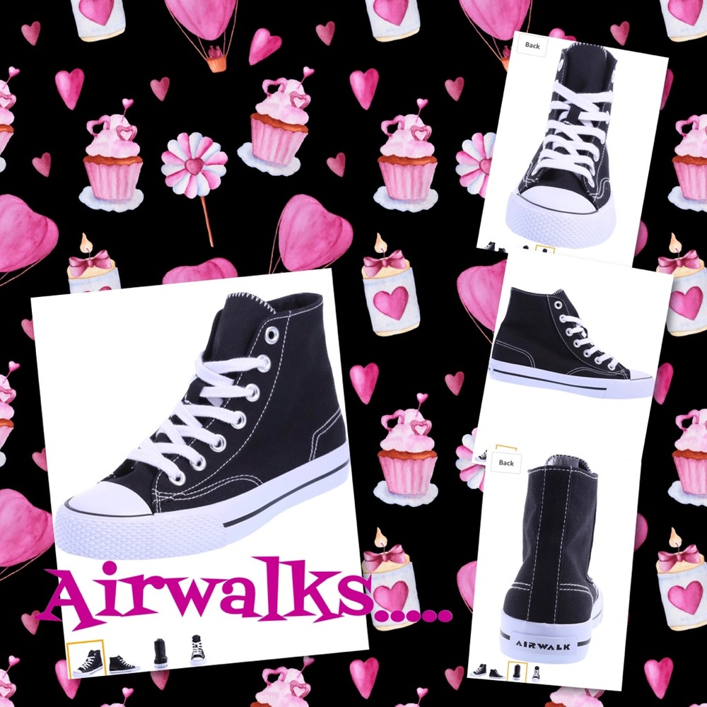 Size 5 Black AIR WALK sneakers